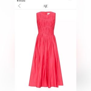 AJE Sculptra Nya Gathered Midi Dress